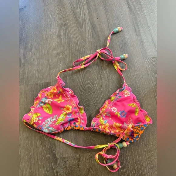 Kulani Kinis Lettuce Edge Bralette Bikini Top - Picture 3 of 9